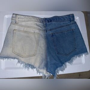Two-Tone Denim Women Shorts